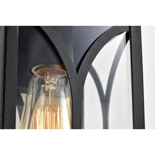 Main product image of Oaklyn 1 Light Small Wall Lantern Matte Black w/ Clear Glass