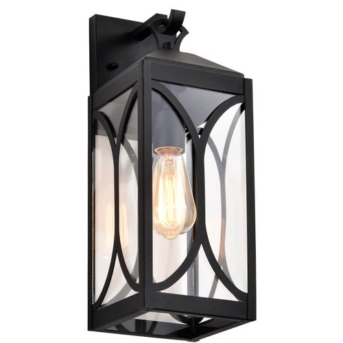 Main product image of Oaklyn 1 Light Medium Wall Lantern Matte Black w/ Clear Glass