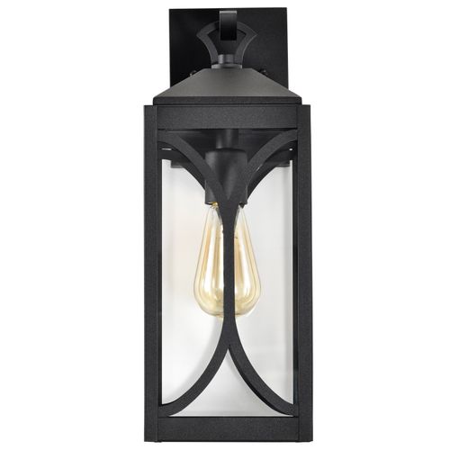 Main product image of Oaklyn 1 Light Medium Wall Lantern Matte Black w/ Clear Glass