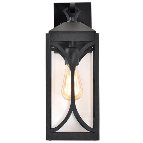 Main product image of Oaklyn 1 Light Medium Wall Lantern Matte Black w/ Clear Glass