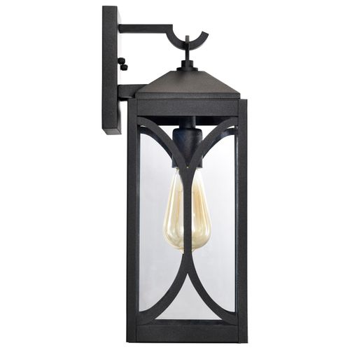 Main product image of Oaklyn 1 Light Medium Wall Lantern Matte Black w/ Clear Glass