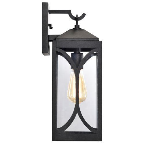 Main product image of Oaklyn 1 Light Medium Wall Lantern Matte Black w/ Clear Glass