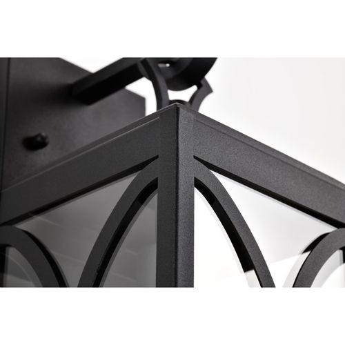 Main product image of Oaklyn 1 Light Medium Wall Lantern Matte Black w/ Clear Glass