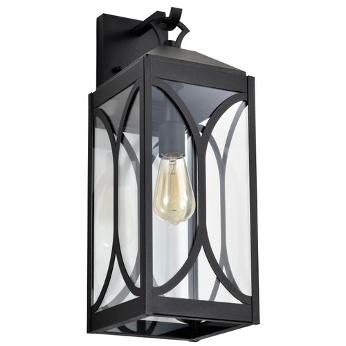 Main product image of Oaklyn 1 Light Large Wall Lantern Matte Black w/ Clear Glass