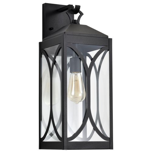 Main product image of Oaklyn 1 Light Large Wall Lantern Matte Black w/ Clear Glass
