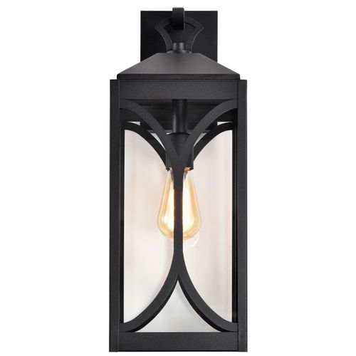 Main product image of Oaklyn 1 Light Large Wall Lantern Matte Black w/ Clear Glass