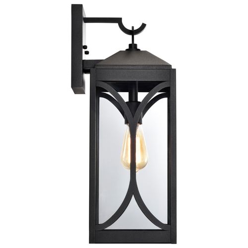 Main product image of Oaklyn 1 Light Large Wall Lantern Matte Black w/ Clear Glass