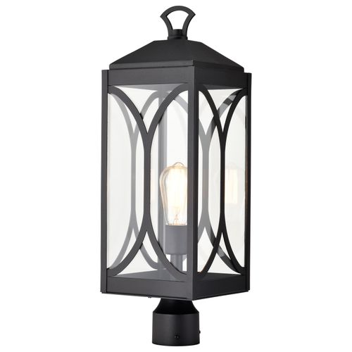 Main product image of Oaklyn 1 Light Post Top Matte Black w/ Clear Glass