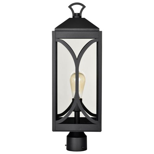 Main product image of Oaklyn 1 Light Post Top Matte Black w/ Clear Glass
