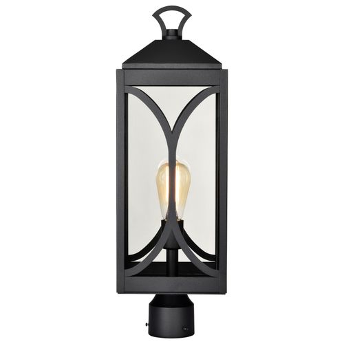 Main product image of Oaklyn 1 Light Post Top Matte Black w/ Clear Glass
