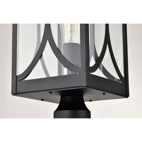 Main product image of Oaklyn 1 Light Post Top Matte Black w/ Clear Glass