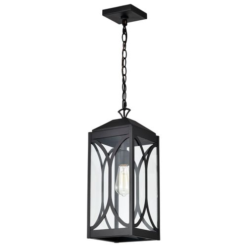 Main product image of Oaklyn 1 Light Hanging Lantern Matte Black w/ Clear Glass