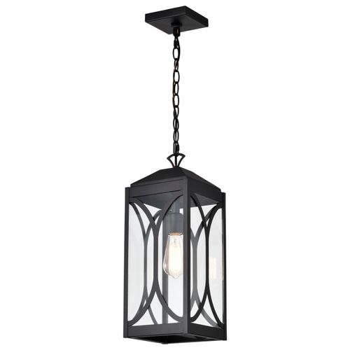 Main product image of Oaklyn 1 Light Hanging Lantern Matte Black w/ Clear Glass