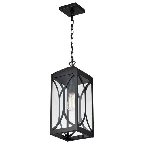 Main product image of Oaklyn 1 Light Hanging Lantern Matte Black w/ Clear Glass