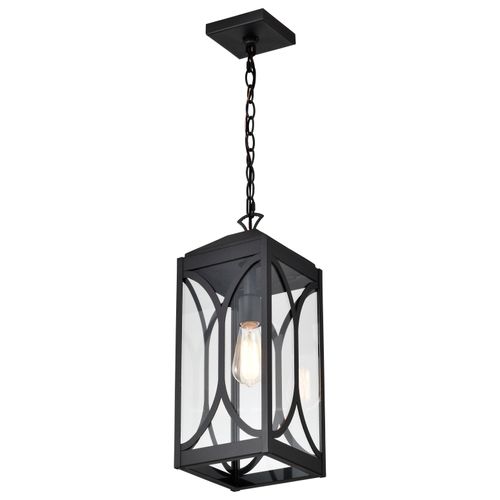 Main product image of Oaklyn 1 Light Hanging Lantern Matte Black w/ Clear Glass