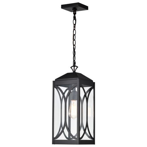 Main product image of Oaklyn 1 Light Hanging Lantern Matte Black w/ Clear Glass