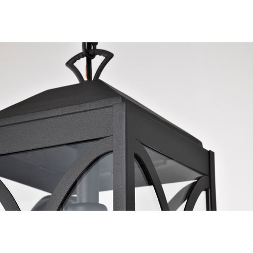 Main product image of Oaklyn 1 Light Hanging Lantern Matte Black w/ Clear Glass