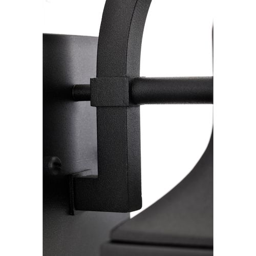 Main product image of Lawrence 1 Light Small Wall Lantern Matte Black w/ Clear Seeded Glass