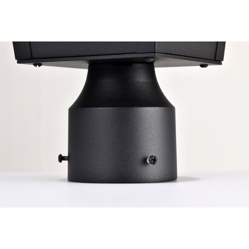 Main product image of Lawrence 1 Light Post Top Matte Black w/ Clear Seeded Glass