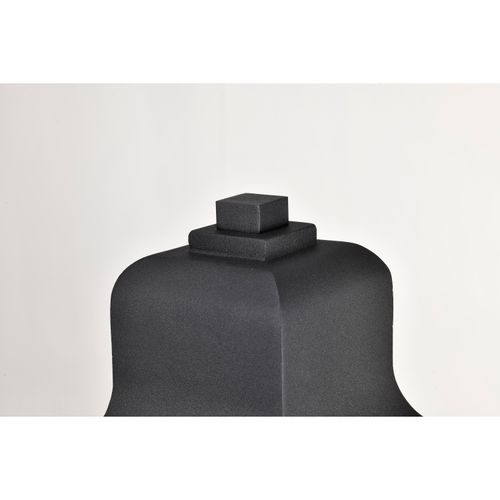 Main product image of Lawrence 1 Light Post Top Matte Black w/ Clear Seeded Glass