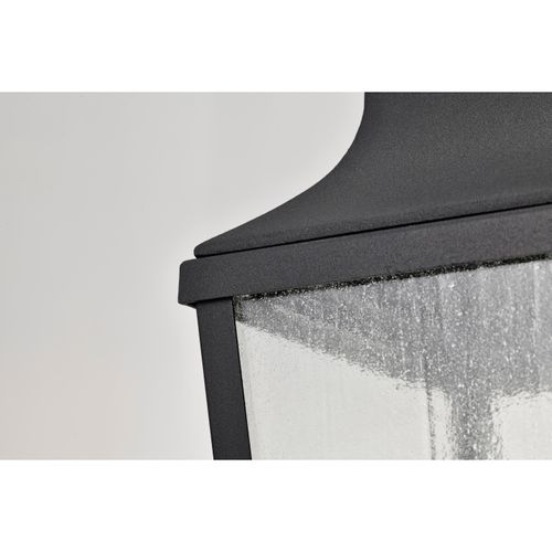 Main product image of Lawrence 1 Light Post Top Matte Black w/ Clear Seeded Glass