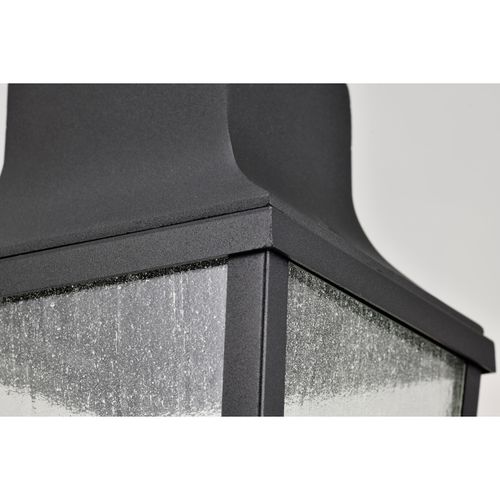 Main product image of Lawrence 1 Light Post Top Matte Black w/ Clear Seeded Glass