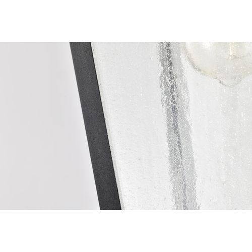 Main product image of Lawrence 1 Light Hanging Lantern Matte Black w/ Clear Seeded Glass
