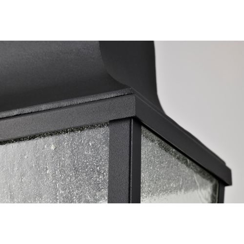Main product image of Lawrence 1 Light Hanging Lantern Matte Black w/ Clear Seeded Glass