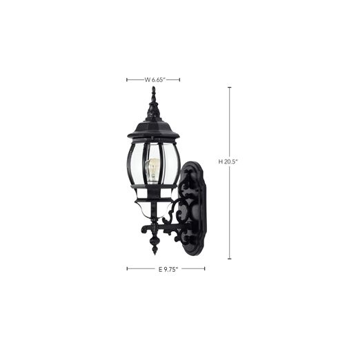 Main product image of Central Park 1 Light 20" Wall Lantern w/ Clear Beveled Glass