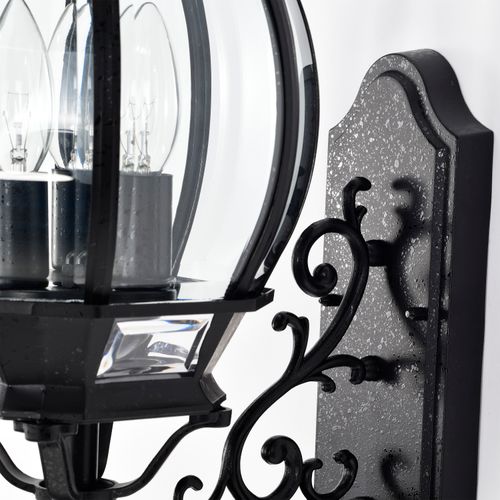 Main product image of Central Park 3 Light 22" Wall Lantern w/ Clear Beveled Glass