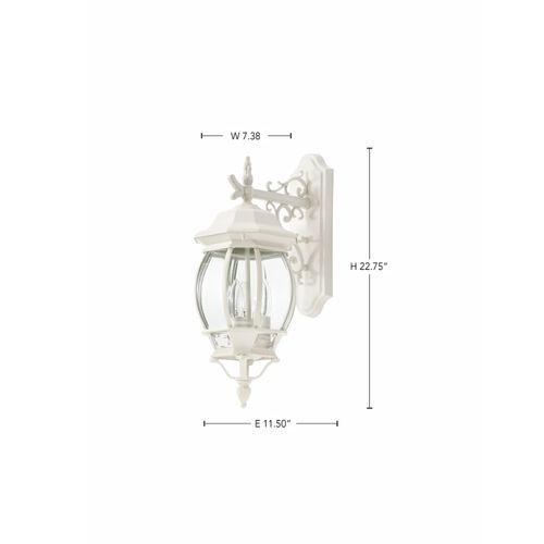 Main product image of Central Park 3 Light 22" Wall Lantern w/ Clear Beveled Glass