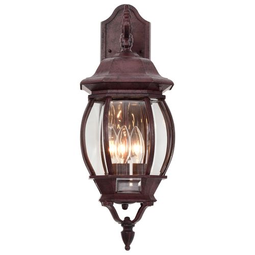 Main product image of Central Park 3 Light 22" Wall Lantern w/ Clear Beveled Glass