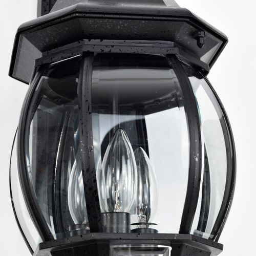 Main product image of Central Park 3 Light 22" Wall Lantern w/ Clear Beveled Glass