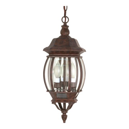 Main product image of Central Park 3 Light 20" Hanging Lantern w/ Clear Beveled Glass