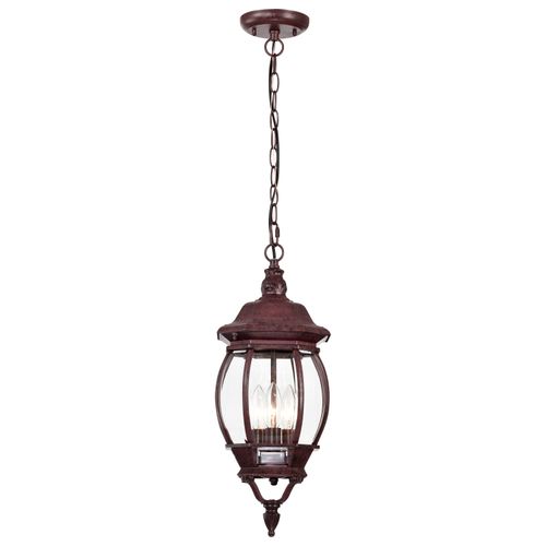 Main product image of Central Park 3 Light 20" Hanging Lantern w/ Clear Beveled Glass
