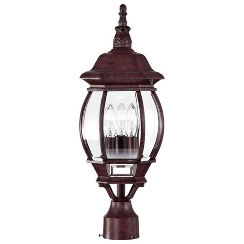 Main product image of Central Park 3 Light 21" Post Lantern w/ Clear Beveled Glass