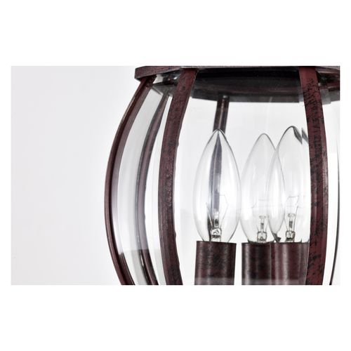 Main product image of Central Park 3 Light 21" Post Lantern w/ Clear Beveled Glass