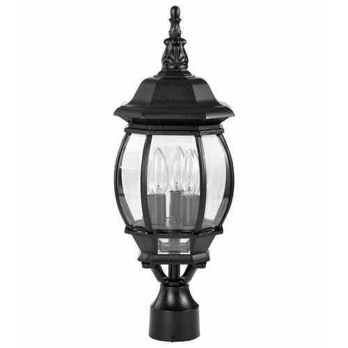 Main product image of Central Park 3 Light 21" Post Lantern w/ Clear Beveled Glass