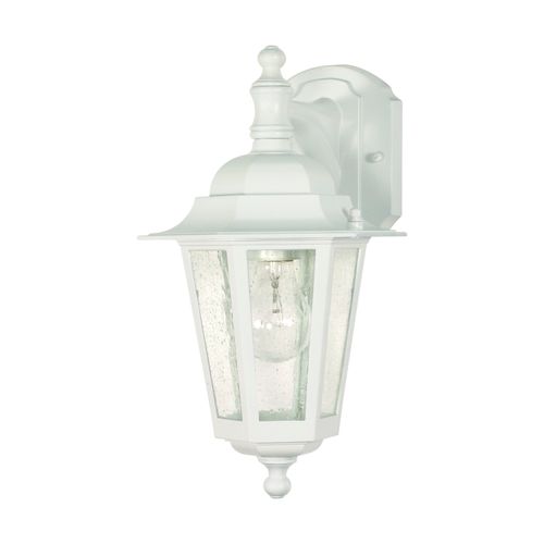 Main product image of Cornerstone 1 Light 13" Wall Lantern Arm Down w/ Clear Seed Glass