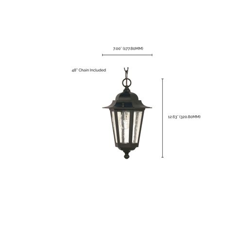 Main product image of Cornerstone 1 Light 13" Hanging Lantern w/ Clear Seed Glass