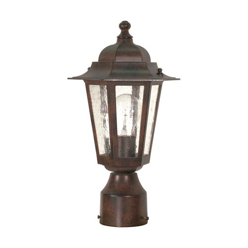 Main product image of Cornerstone 1 Light 14" Post Lantern w/ Clear Seed Glass