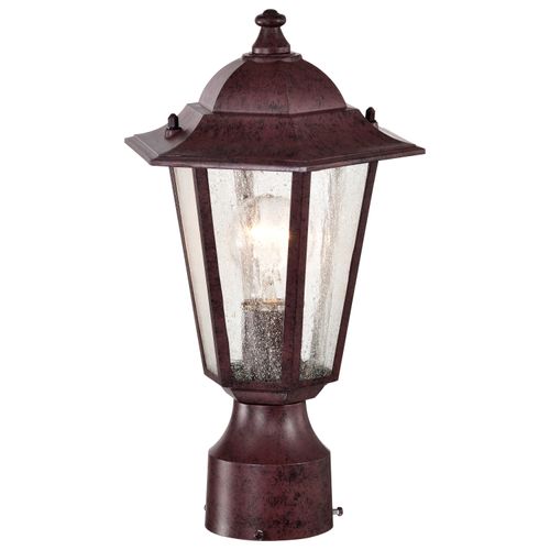Main product image of Cornerstone 1 Light 14" Post Lantern w/ Clear Seed Glass