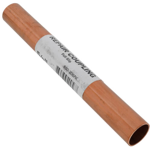 1/2" x 6" Sweat Full-Slip Copper Repair Coupling