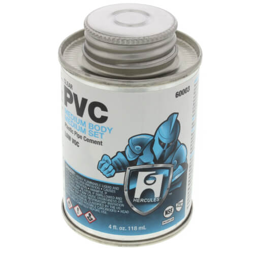4 oz. Medium Body, Medium Set PVC Cement (Clear)