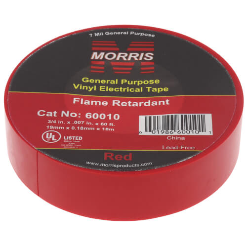 Main product image of 3/4" x 60' General Purpose Vinyl Electrical Tape, 7mm (Red)