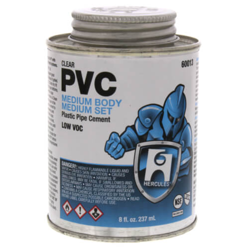 8 oz. Medium Body, Medium Set PVC Cement (Clear)