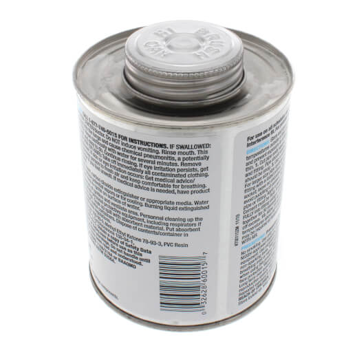 16 oz. Medium Body, Medium Set PVC Cement (Clear)
