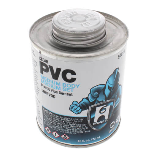 16 oz. Medium Body, Medium Set PVC Cement (Clear)