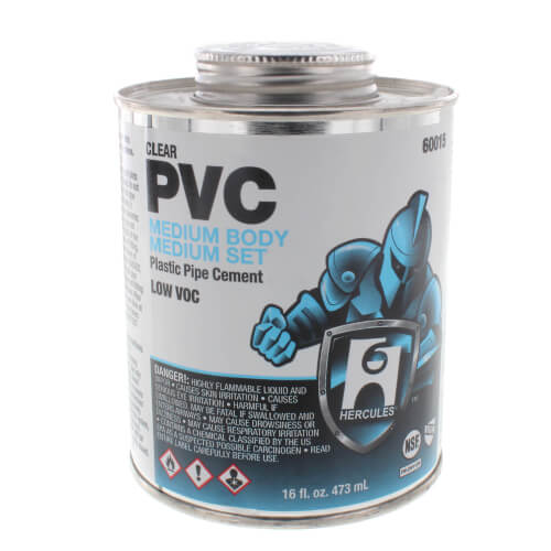 16 oz. Medium Body, Medium Set PVC Cement (Clear)