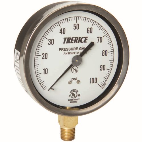 600CB4502LA200 Trerice 600CB4502LA200 600CB, 41/2" Pressure Gauge